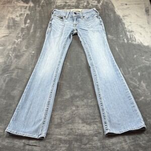 Ariat REAL Denim Womens Bootcut Jeans Light Wash Blue Size 24L Low Rise